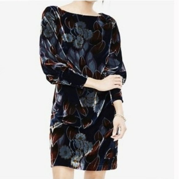 NWT Ann Taylor Velvet Puff Bubble Gathered Sleeve Dress. 6 - Picture 1 of 7